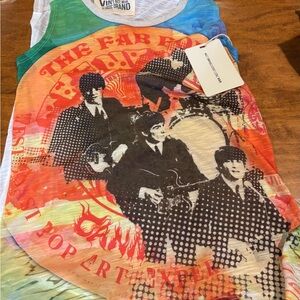 NWT Beatles graphic tank top size small